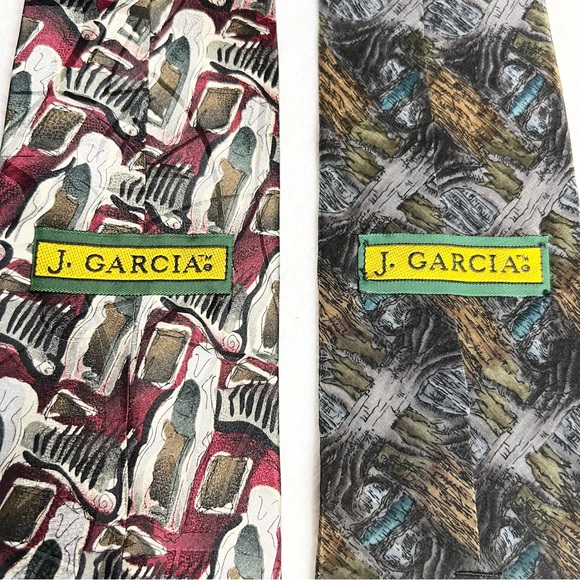 2 Jerry Garcia Men’s Silk Ties Grateful Dead Banyan Tree & Courtyard Performance - Picture 8 of 9